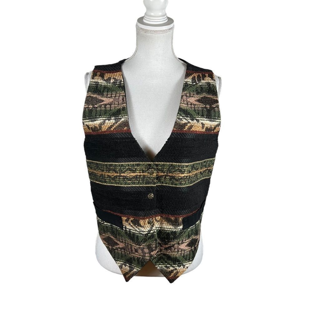Vintage Saddle River Sportswear Tapestry Knit Vest